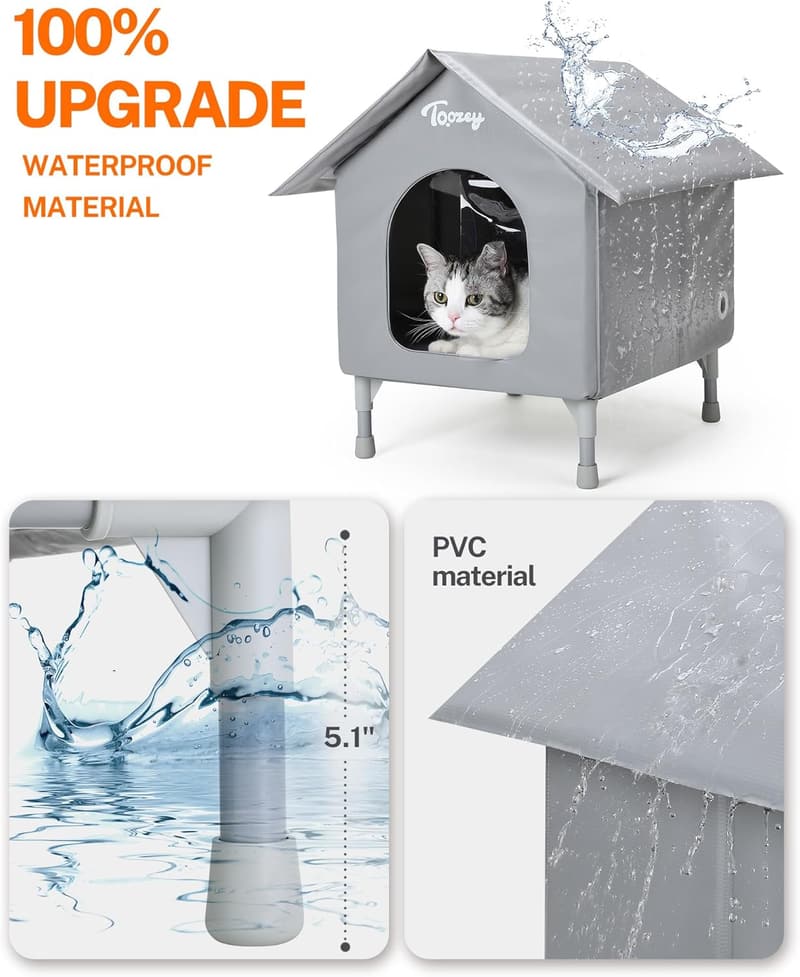 Waterproof Heated Outdoor Cat Shelter for Stray Cats