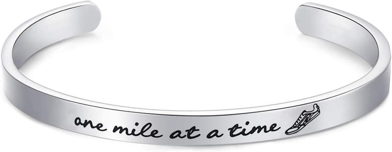 Endurance Bracelet for Runners - Stainless Steel with Mantra