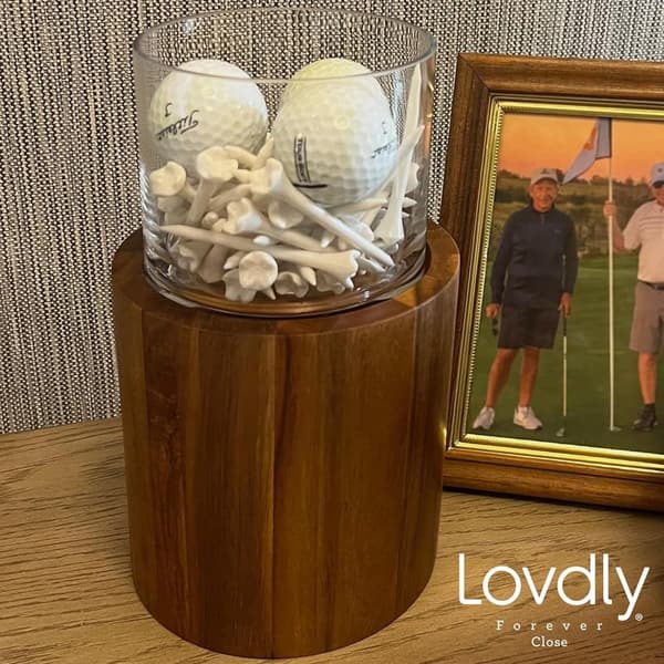 Decorative Keepsake Cremation Urn with Glass Top & LED