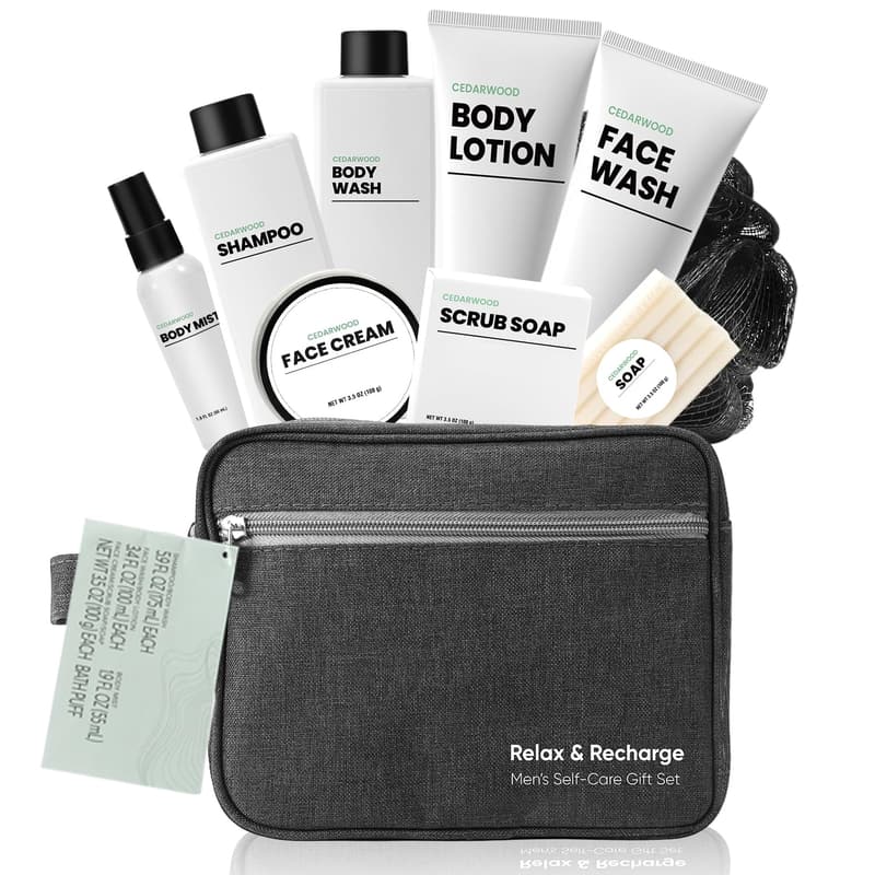 Father's Day Cedarwood Spa Gift Basket for Men