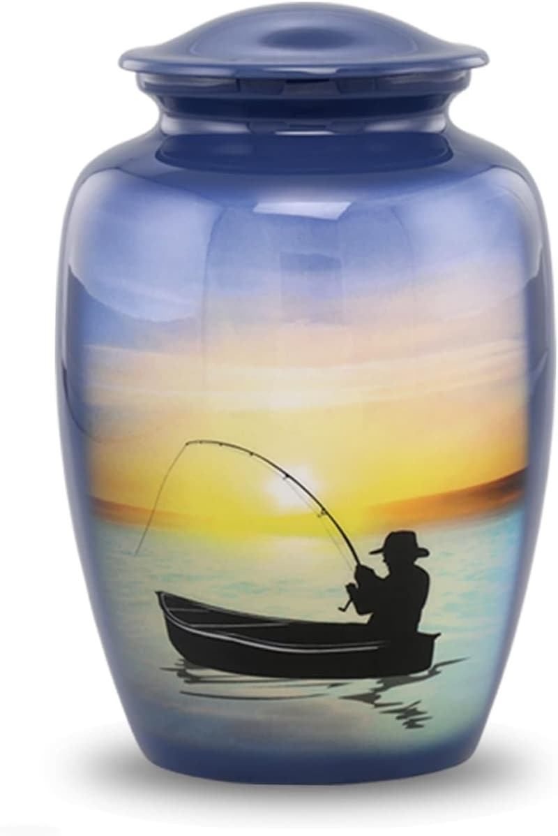 Gone Fishing Cremation Urn for Fishermen - Full Size, Large