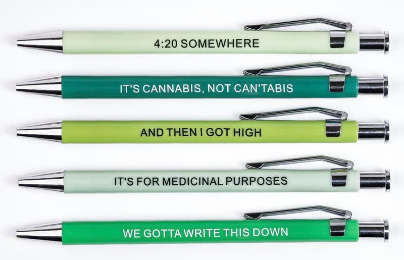 Hilarious 5-Piece Snarky Ballpoint Pen Set for Coworkers