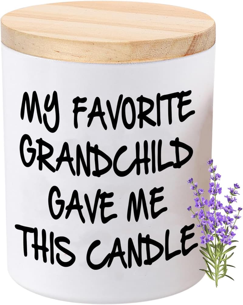 Lavender-Scented Soy Candle for Grandparents - Unique Gift