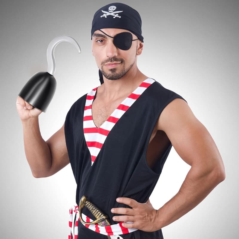 Pirate Hooks - 12 Plastic Costume Accessories for Halloween