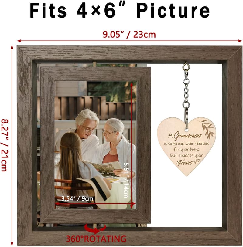 First Time Grandparents Picture Frame for Two 4x6 Photos