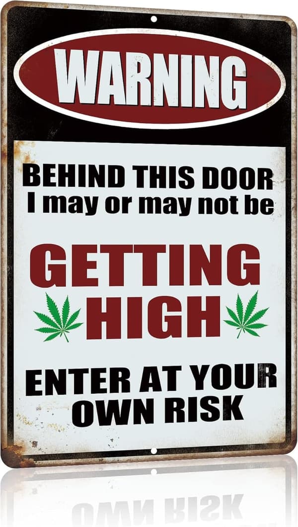 Vintage Marijuana Wall Sign - 12