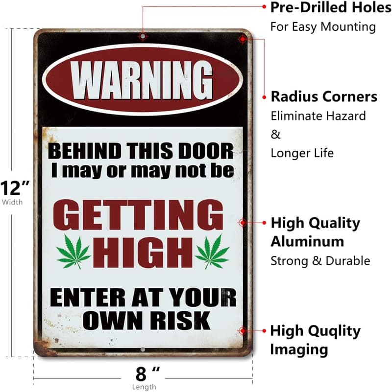 Vintage Marijuana Wall Sign - 12
