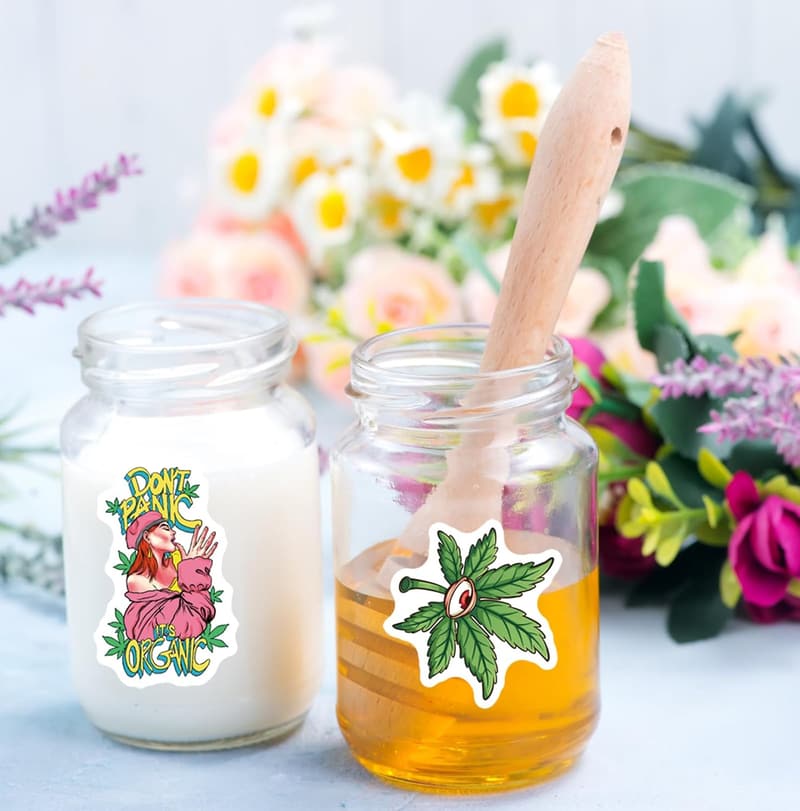 50PCS Waterproof Marijuana Vinyl Stickers for Adults
