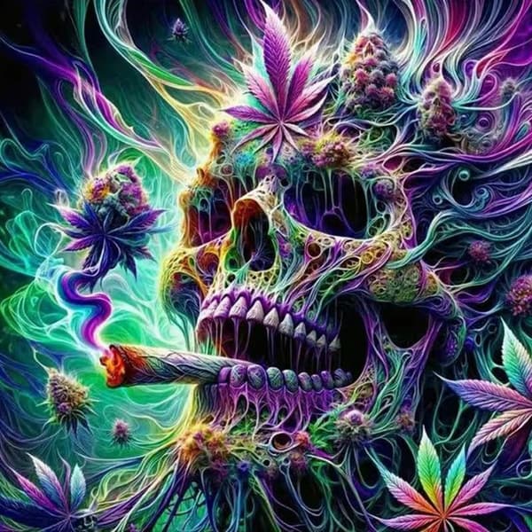 DIY Skull Diamond Painting Kit for Adults - 12x12 Inch Decorative Art