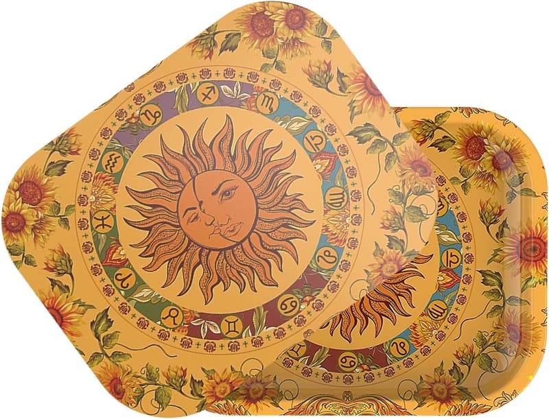 Decorative Black Metal Tray with Magnetic Lid, 7 x 5.5 Inches