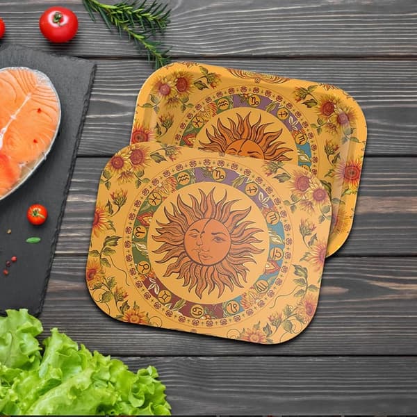 Decorative Black Metal Tray with Magnetic Lid, 7 x 5.5 Inches
