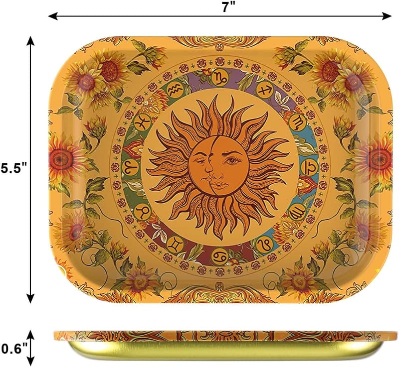 Decorative Black Metal Tray with Magnetic Lid, 7 x 5.5 Inches