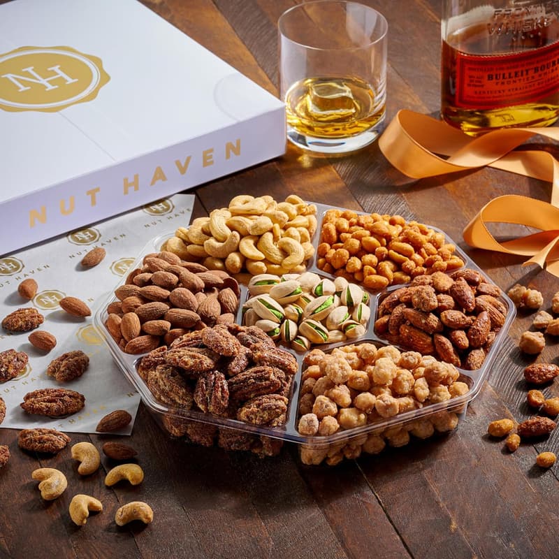 Father's Day Gourmet Nuts Gift Basket - Sweet & Roasted Assortment