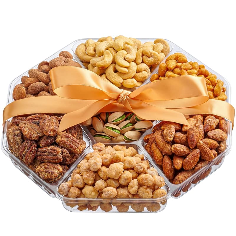 Father's Day Gourmet Nuts Gift Basket - Sweet & Roasted Assortment