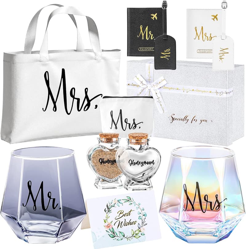 Newlywed Marriage Gift Basket for Couples - Mr & Mrs.