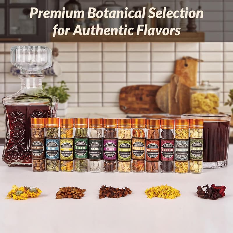 DIY Whiskey Infusion Kit with Custom Botanicals for Men