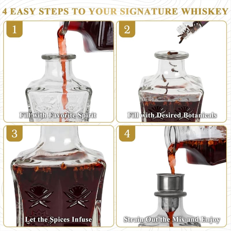 DIY Whiskey Infusion Kit with Custom Botanicals for Men