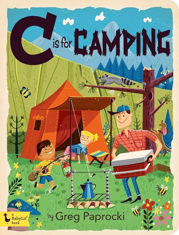 Camping Alphabet Primer Book for Kids