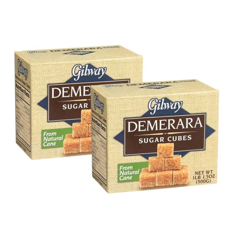 Demerara Sugar Cubes from Natural Cane Sugar - 17.6 oz (Pack of 2)