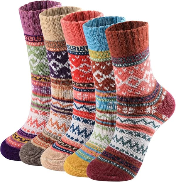 Vintage Wool Socks - Thick Cozy Knit for Men & Women