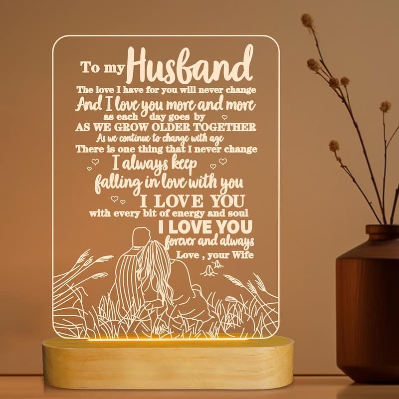 Valentine's Gift: 3D Illusion Lamp for Husband