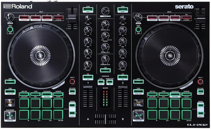 Roland DJ-202 2-Channel DJ Controller with Drum Machine