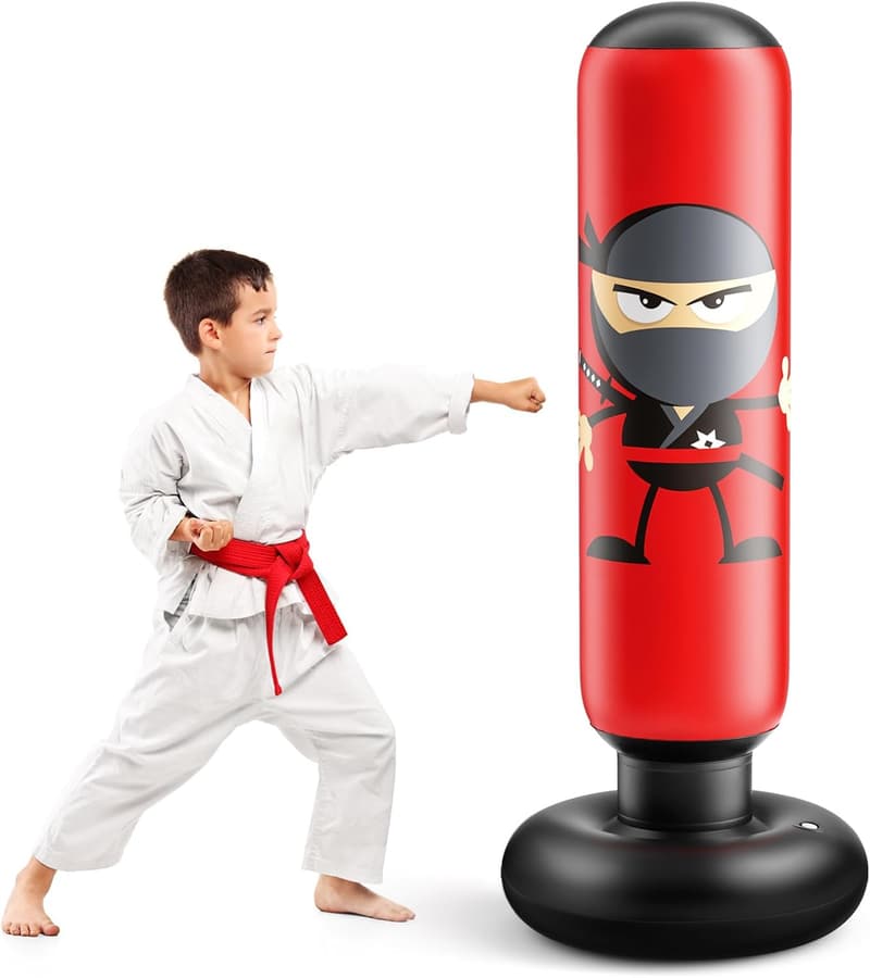 Inflatable Kids Punching Bag for Karate and Taekwondo