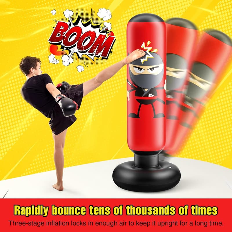 Inflatable Kids Punching Bag for Karate and Taekwondo