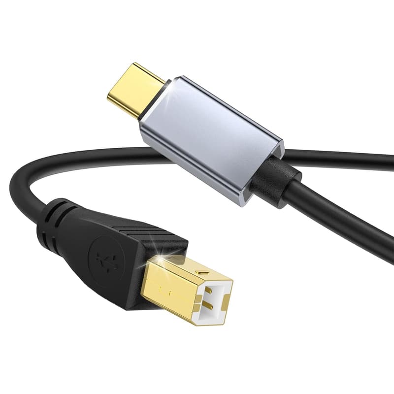 MeloAudio USB C to USB 2.0 MIDI Interface Cable, 5FT