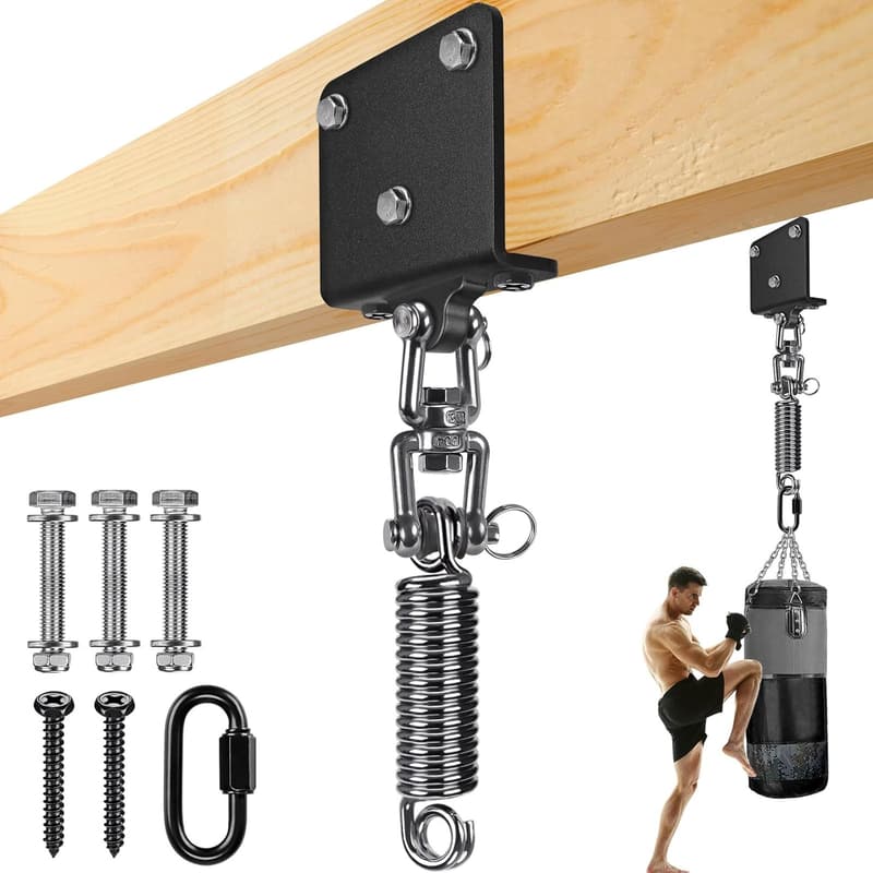 Heavy Bag Hanger Kit with 360° Swivel Hook and Steel Chain