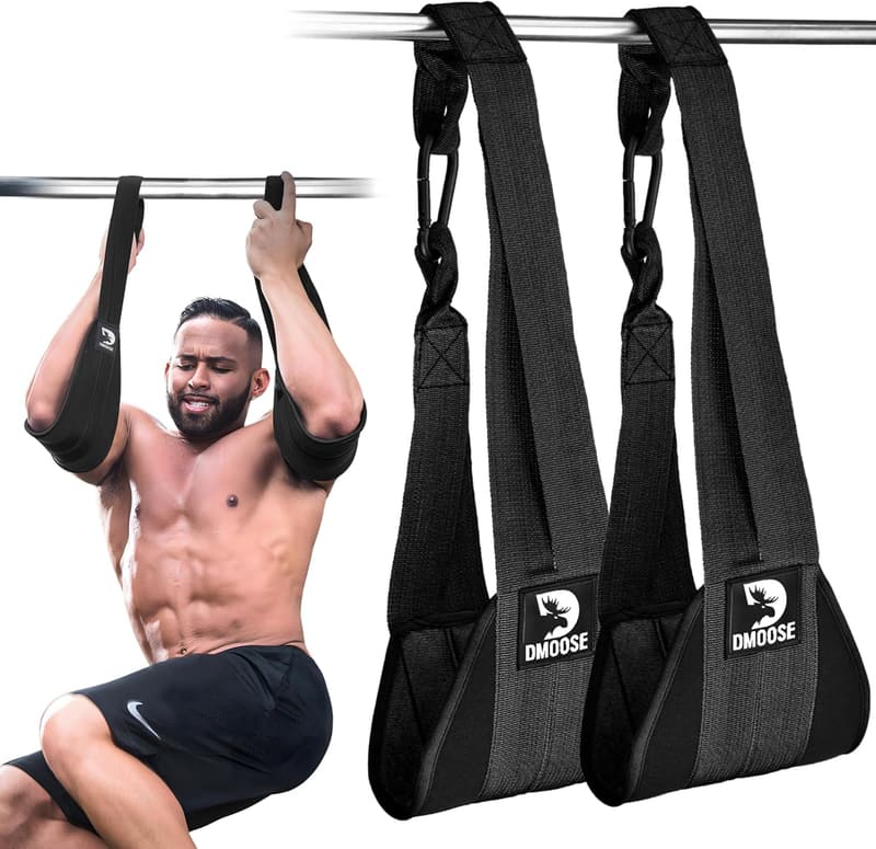 Hanging Ab Straps for Core Training - Thick Padded with Carabiners
