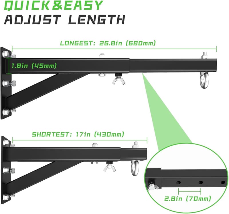 Heavy-Duty Wall Mount for Punching Bag - 500 lbs Capacity