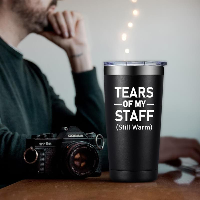 Boss's Day 20oz Tumbler - Tear of My Staff Gift for Men