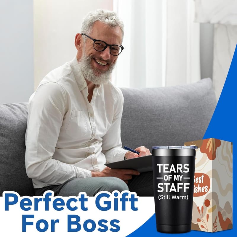 Boss's Day 20oz Tumbler - Tear of My Staff Gift for Men