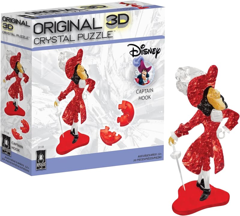Disney Captain Hook 3D Crystal Puzzle - Challenging Collectible