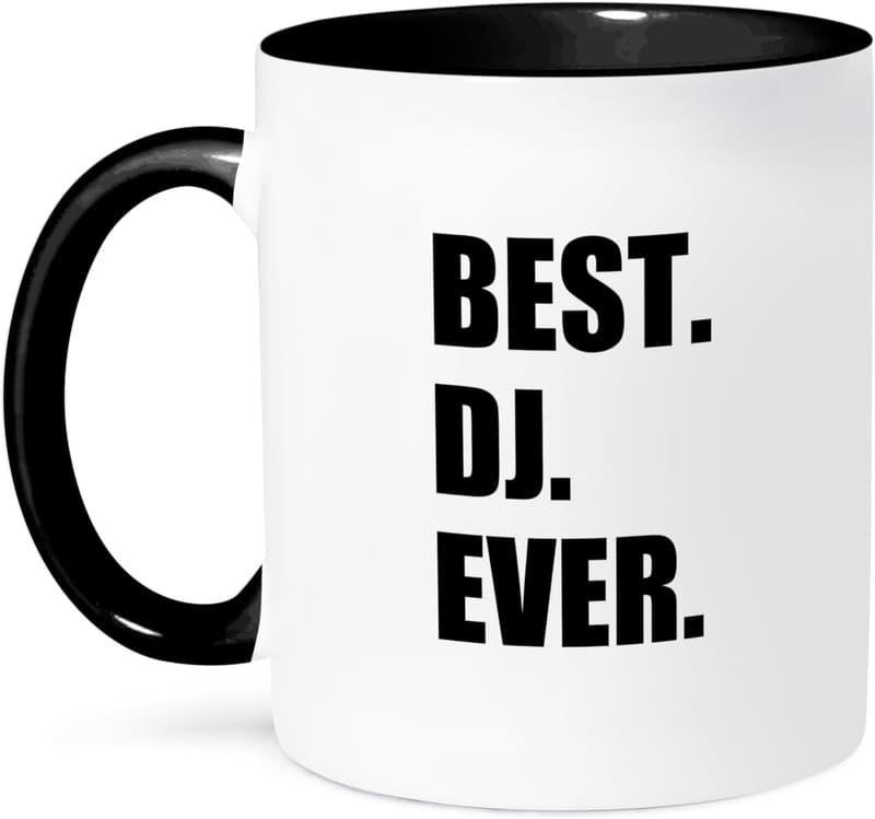 Best DJ Ever Black Two-Tone Mug for Music Lovers