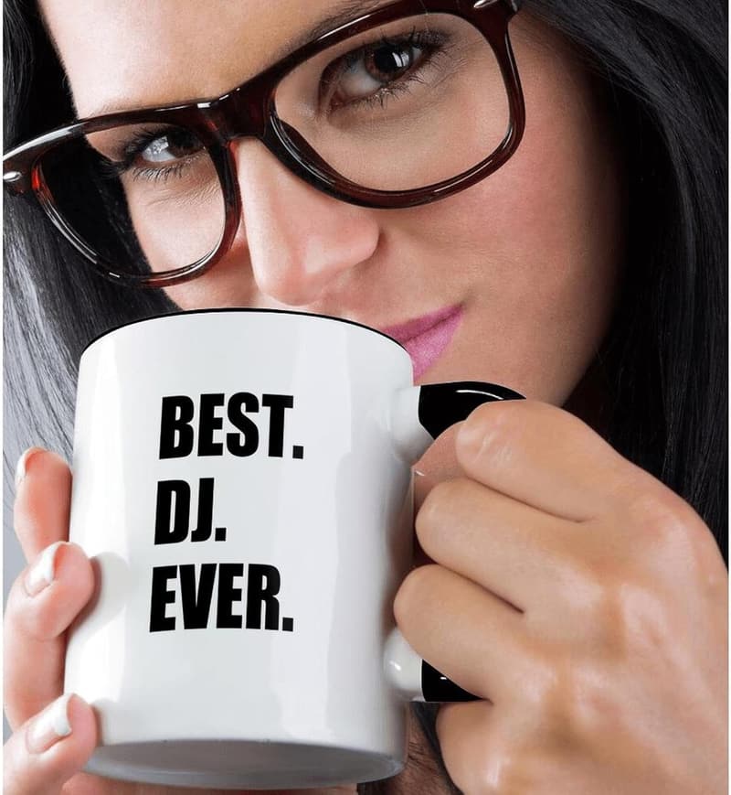 Best DJ Ever Black Two-Tone Mug for Music Lovers