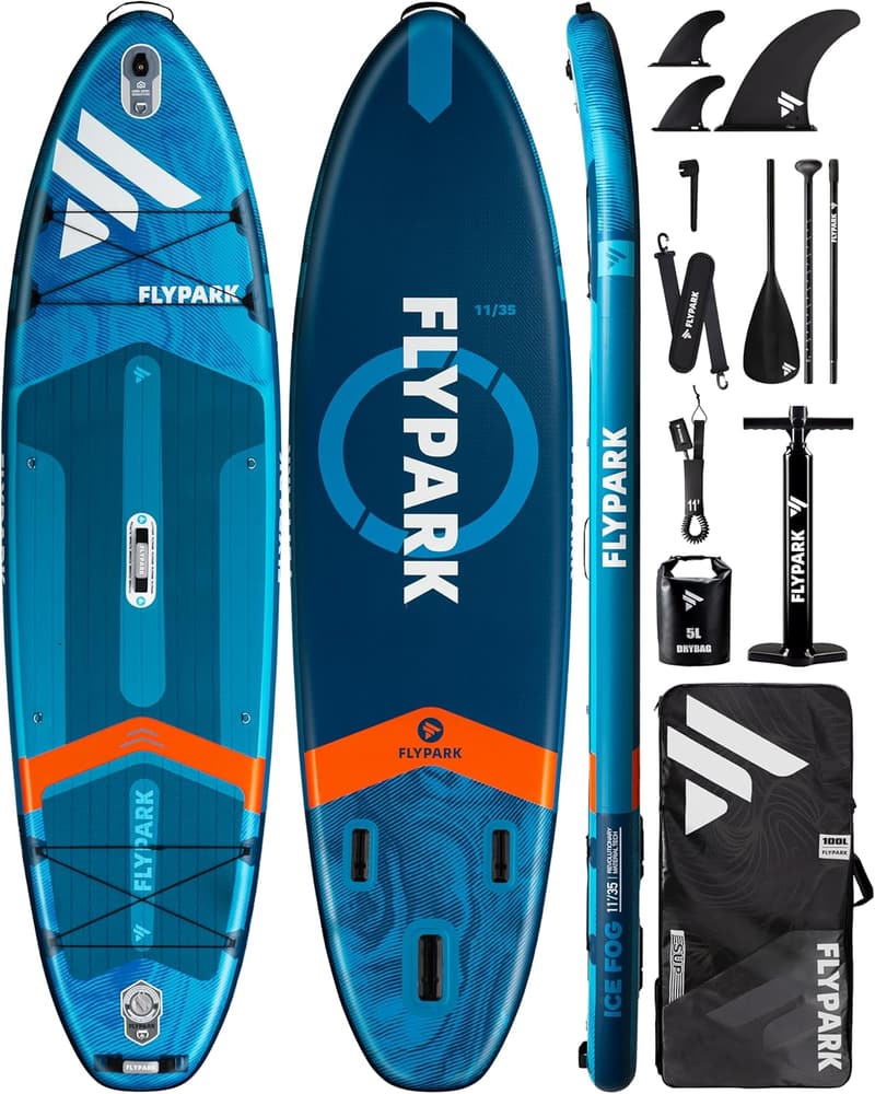 Stable Inflatable Paddle Board for Family Fishing - 10'8