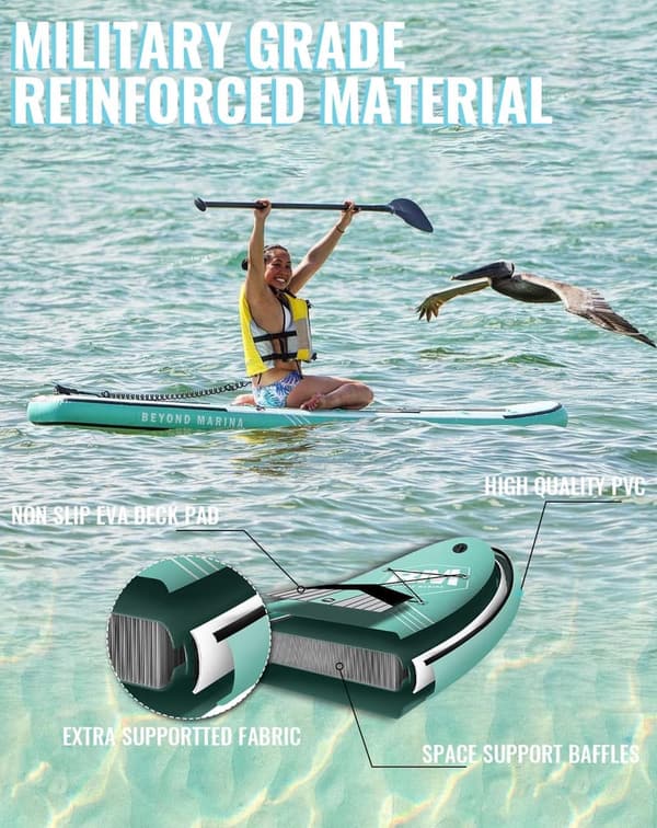 Inflatable Stand-Up Paddle Board with Accessories & Backpack
