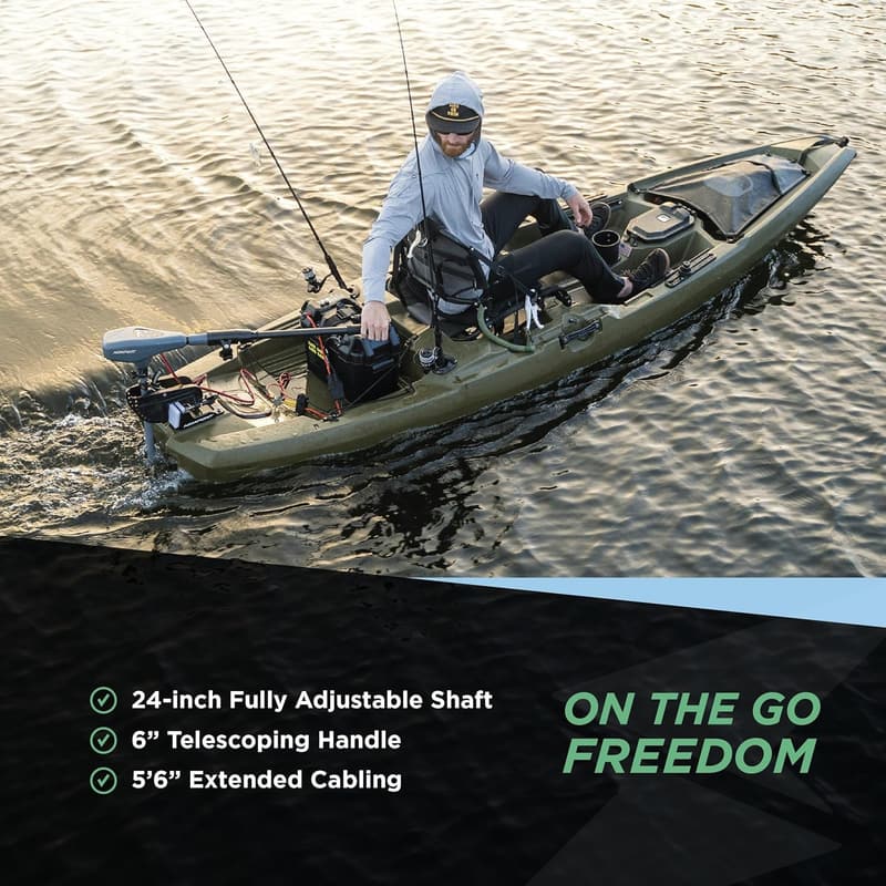 36lb Thrust Saltwater Electric Trolling Motor with LED Indicator