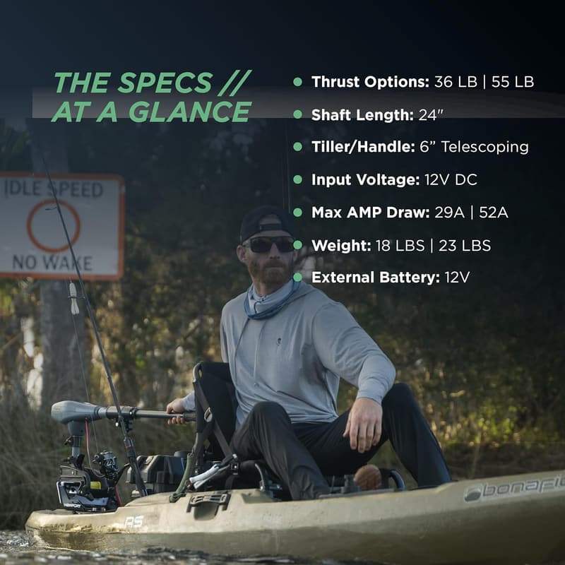 36lb Thrust Saltwater Electric Trolling Motor with LED Indicator