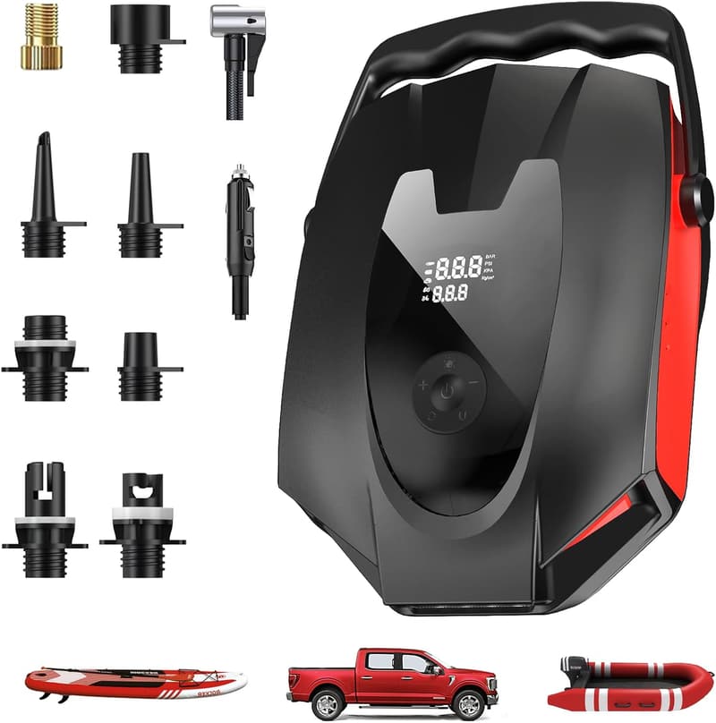 Portable Electric Paddle Board Pump with Auto-Shutoff & LCD Display