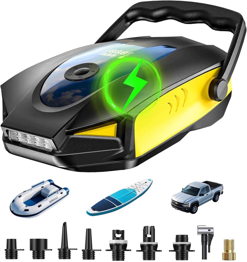 50PSI Electric Paddle Board Pump with Auto-Off, 10000mAh