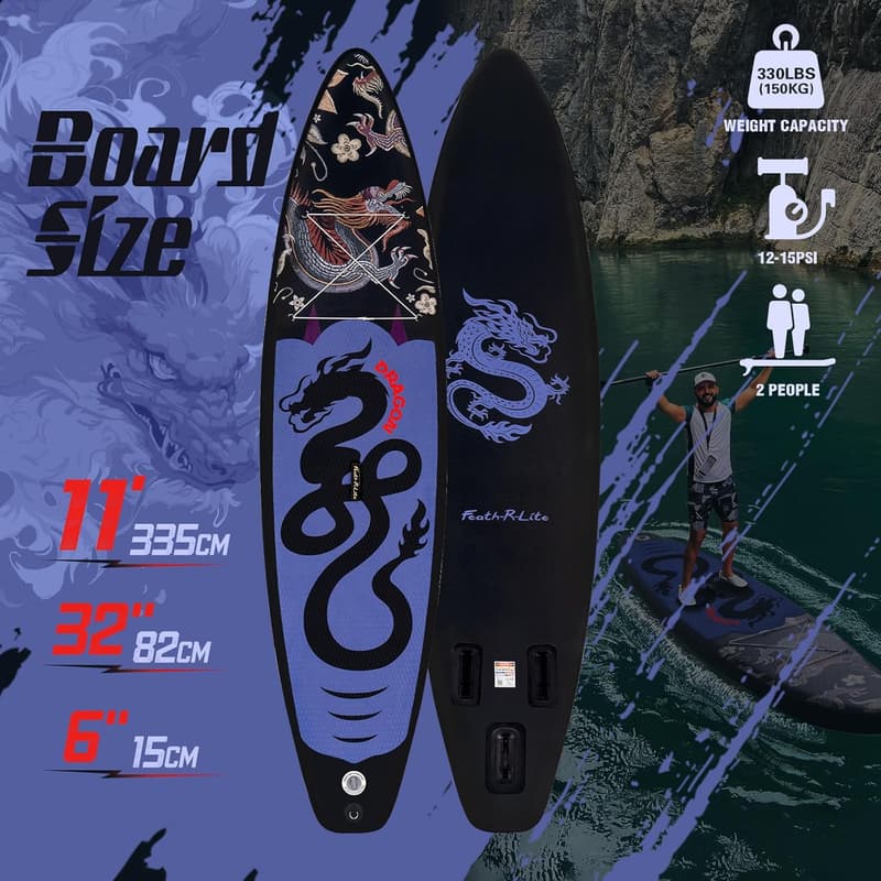Inflatable Stand Up Paddle Board with Anti-Slip EVA Deck