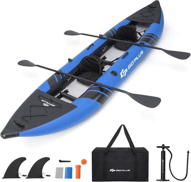 2-Person Inflatable Kayak Set with Oars and Pump