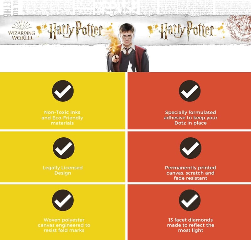 Harry Potter Diamond Art Kit for Adults, 8.7