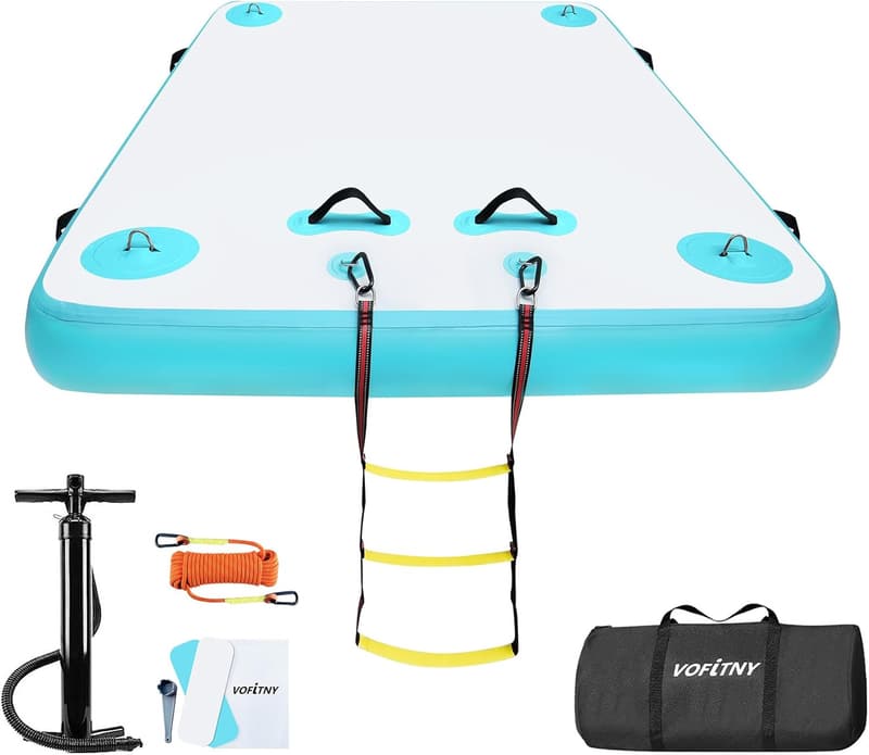 Inflatable Floating Dock for Lakes - Non-Slip Swim Platform