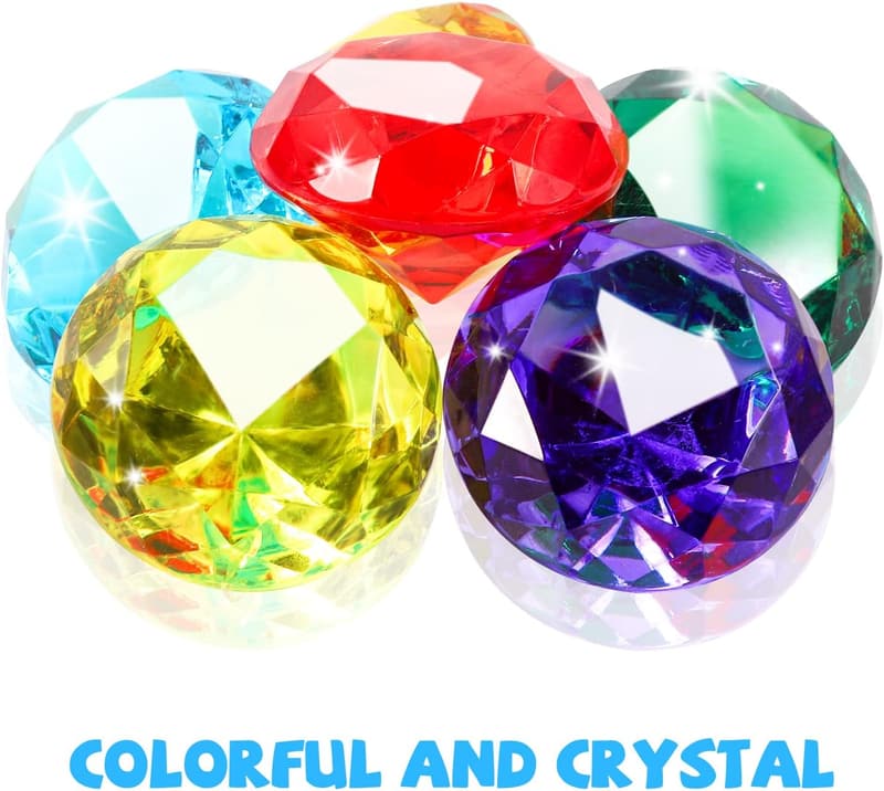 Big Diving Gems - 25pcs Acrylic Fake Diamonds for Kids