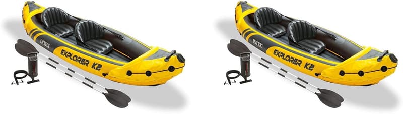 Intex Explorer K2 Inflatable Kayak Set for 2 with Paddles & Pump