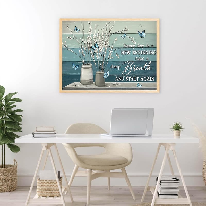 DIY Inspirational Flower Diamond Painting Kit for Home Decor, 12x16